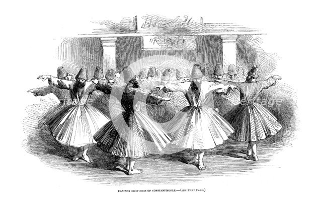 Dervishes, Constantinople, Turkey, 1853. Artist: Unknown