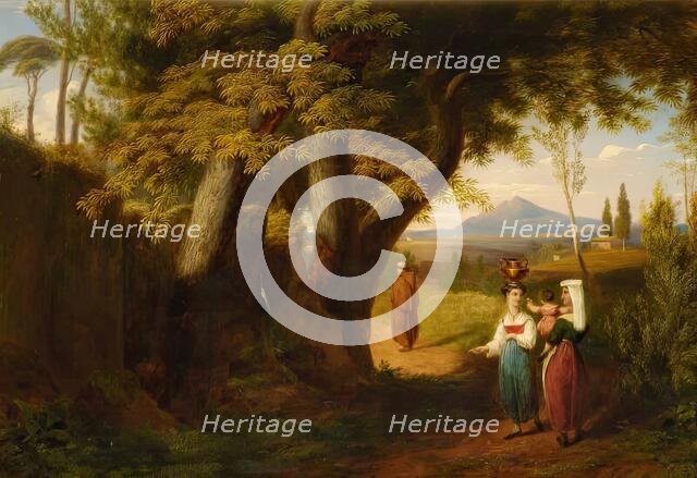 The Borghese Gardens, Rome, 1850-1870. Creator: James William Giles.