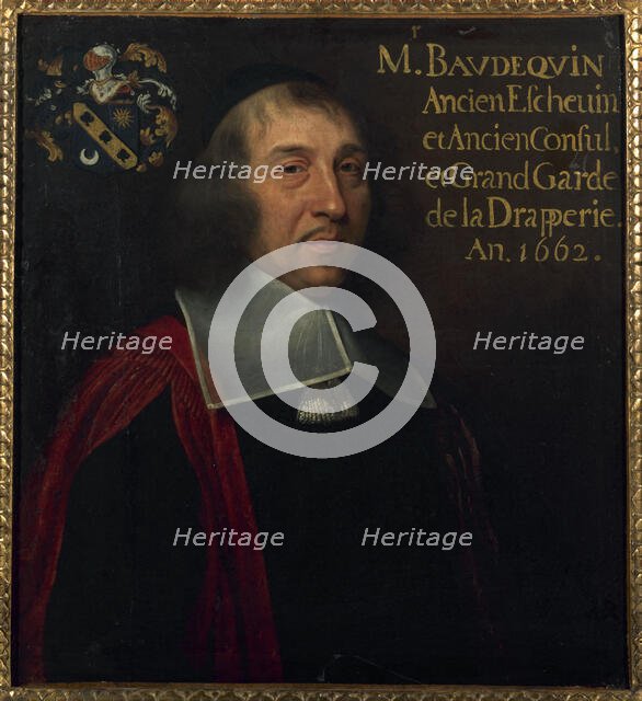 Portrait de Nicolas Baudequin, échevin de la Ville de Paris, 1662. Creator: Ecole Francaise.