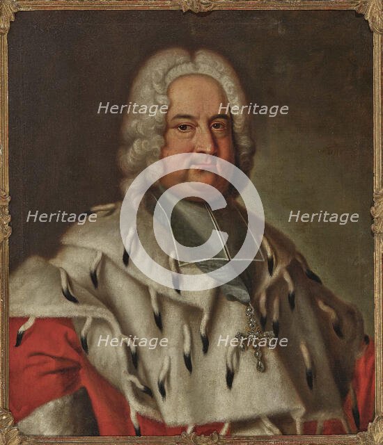 Portrait of Franz Georg von Schönborn (1682-1756), c. 1740. Creator: Anonymous.