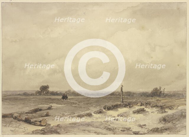 Flat landscape. Creator: Andreas Schelfhout.