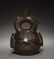 Vessel with Stirrup Spout, 500-200 BC. Creator: Unknown.