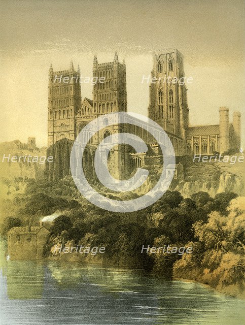Durham Cathedral, County Durham, c1870.  Artist: Hanhart