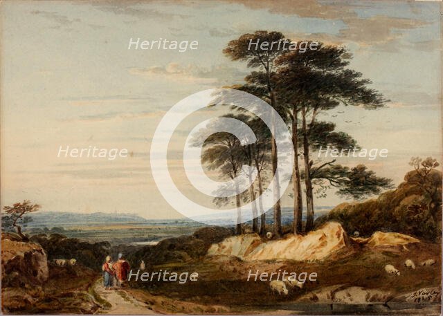 Landscape, 1835. Creator: John Varley I.