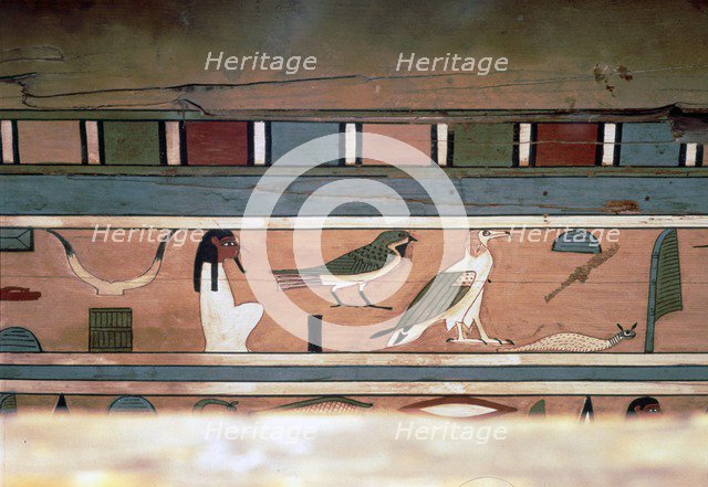 Egyptian Hieroglyphs on inner wall of coffin of steward, Seni, El Bersha, Egypt, c2000 BC. Artist: Unknown.