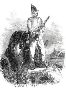 The War in Schleswig - Outpost Duty - the Vidette - Holstein Cavalry-Man, 1850. Creator: Unknown.