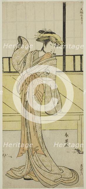 The Actor Segawa Kikunojo III as Okaru in the Play Kanadehon Chushingura, Performed..., c1787. Creator: Katsukawa Shun'ei.