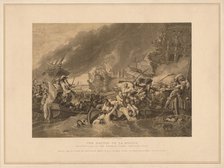 'The Battle of La Hogue', 1692 (1878). Artist: W Ridgway.