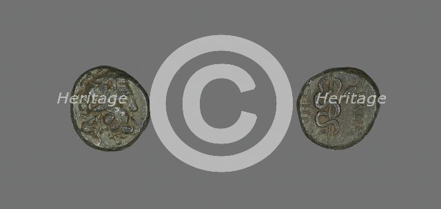 Coin Depicting the God Asklepios, about 200-133 BCE. Creator: Unknown.