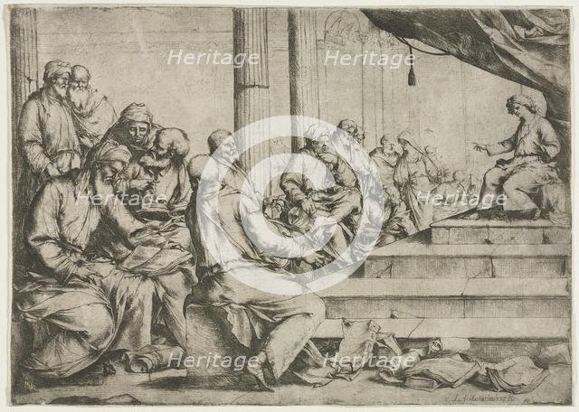 The Young Christ Teaching in the Temple, c. 1653. Creator: Luca Giordano (Italian, 1634-1705).