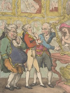 Italian Picture Dealers Humbugging My Lord Anglaise, May 30, 1812., May 30, 1812. Creator: Thomas Rowlandson.