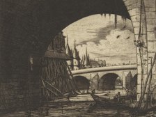 Archway, Pont Nôtre-Dame, Paris, 1853. Creator: Charles Meryon.