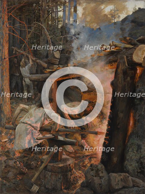 The Forging of the Sampo, 1893. Creator: Akseli Gallen-Kallela.