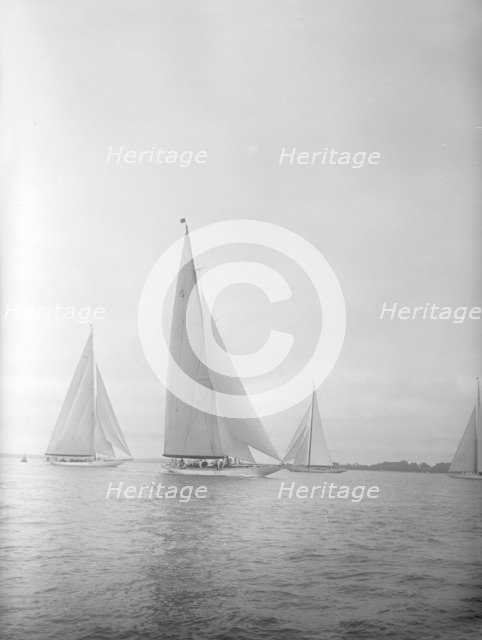 Group of J Class yachts, 1935. Creator: Kirk & Sons of Cowes.