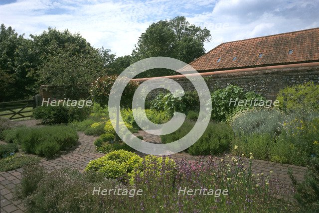 Herb garden at Castle Acre Priory, Norfolk, 1997. Artist: J Bailey