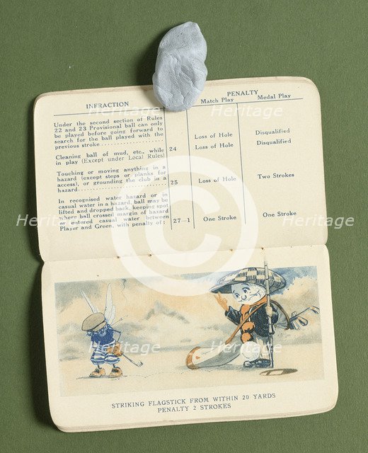 Golfing rulebook, c1900. Artist: Unknown