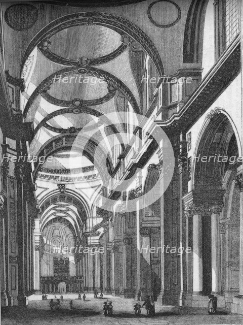 'Interior of St. Paul's, looking East', 1835, (1845). Artist: John Jackson.