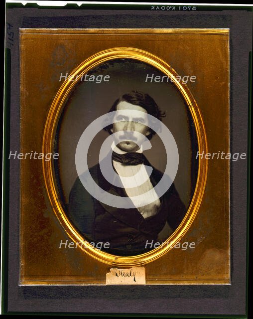 G.P.A. Healy, half-length portrait, facing front, between 1844 and 1860. Creator: Mathew Brady.