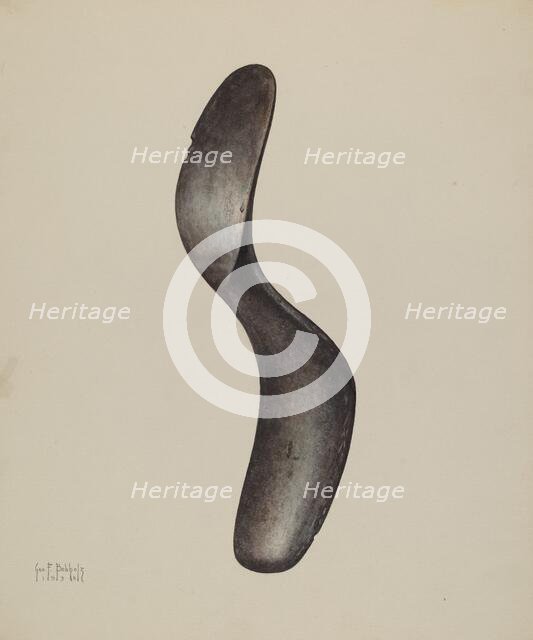 Shoe Last, 1938. Creator: George Bobholz.