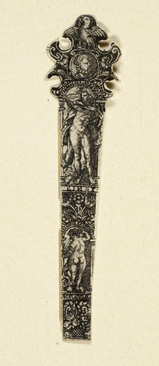 Ornamental Design for Knife Handle with Fire, from The Four Elements, c. 1590. Creator: Unknown.