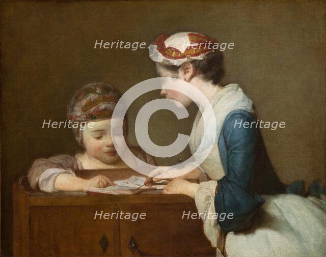 The Little Schoolmistress, after 1740. Creator: Jean-Simeon Chardin.