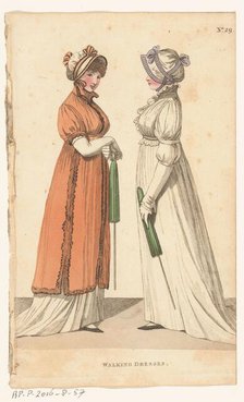 Magazine of Female Fashions of London and Paris. No. 29: Walking Dresses, 1798-1806. Creator: Unknown.