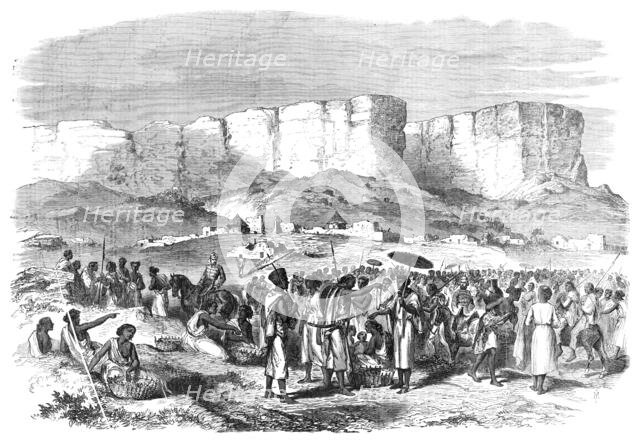 The Abyssinian Expedition: weekly fair at Antalo, 1868. Creator: Unknown.
