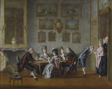 Card-Party in the Home of Elis Schröderheim, c18th century. Creator: Per Hillestrom.