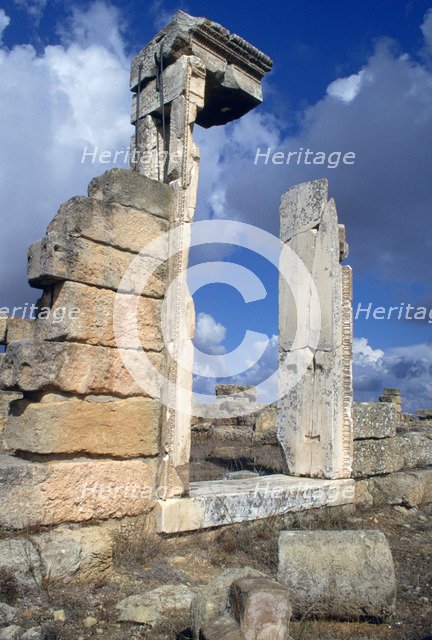 Temple doorway, Cyrene, Libya. 