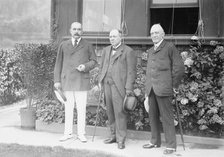 J.P. Morgan, Viscount Haldane and Sir K.M. McKenzie, 1913. Creator: Bain News Service.