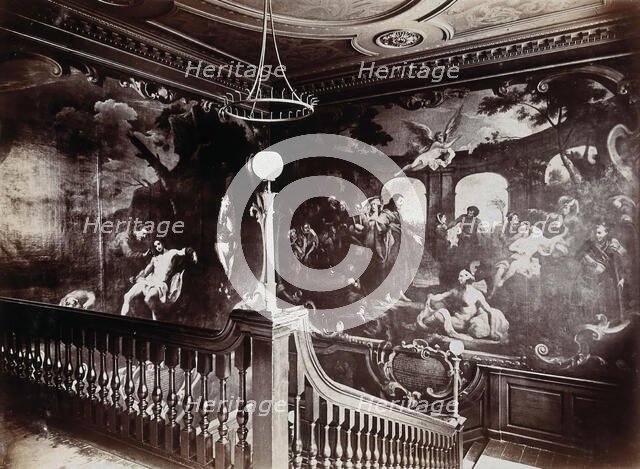 St Bartholomew's Hospital, London: stairway to the Grand Hall, c1908. Creator: Unknown.