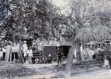 People living in quarantine, during a plague epidemic in Mandalay, 1906. Creator: Criouleansky & Marshall.