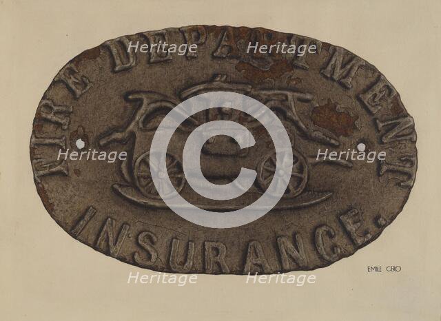 Firemark, c. 1937. Creator: Emile Cero.