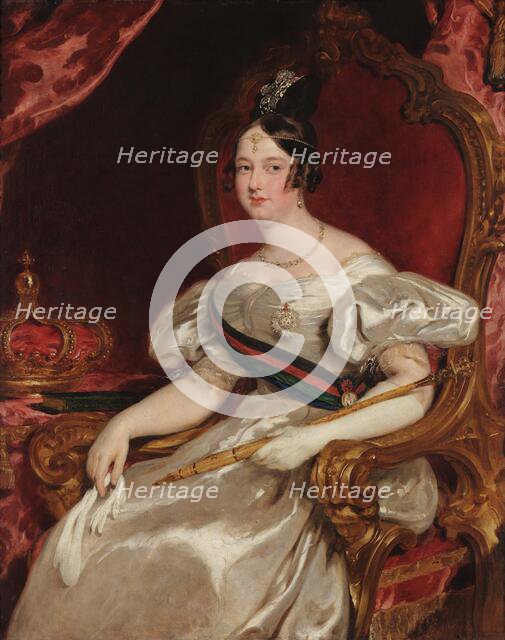 Portrait of Queen Maria II of Portugal (1819-1853). Creator: Simpson, John (1811-after 1871).