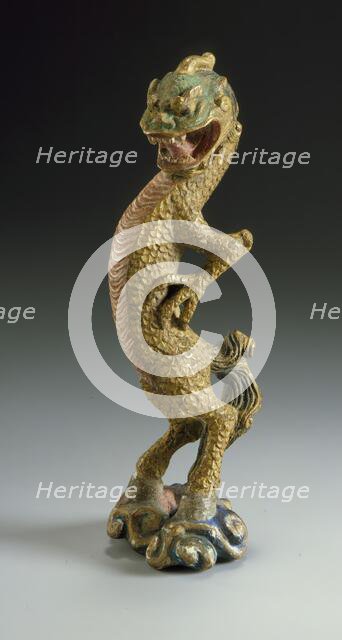 Dragon Standing on Clouds, 19th century. Creator: Unknown.