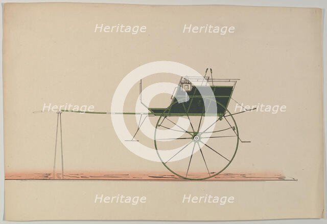 Design for Whitechapel Cart, 1850-74. Creator: Unknown.