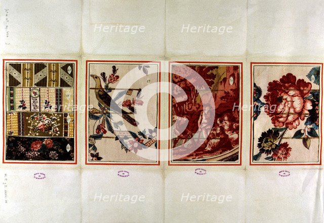 Patterned sample of the cotton fabric MPD of Avila, 18th century.