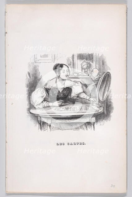 The Cards from The Complete Works of Béranger, 1836. Creator: Jean Ignace Isidore Gerard.