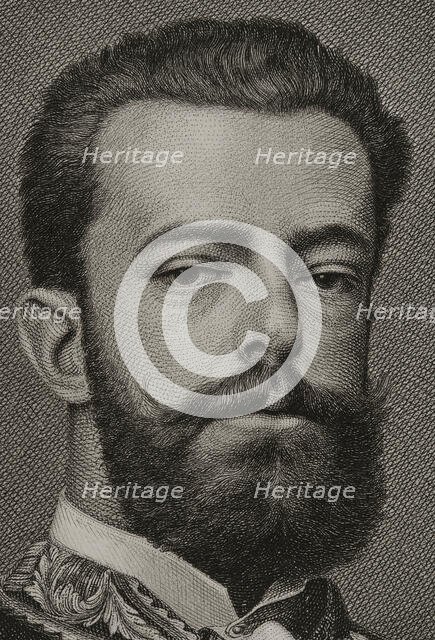 Amadeo I of Spain (1845-1890), King of Spain from January 2, 1871 to February 11, 1873 (1882).  Creator: Joaquin Furno Abad.