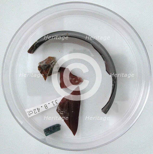 Glass Fragments, Coptic, 4th century. Creator: Unknown.