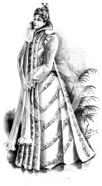 Ladies' Page: opera wrap of light cloth, 1898. Creator: Picador.