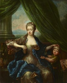 Portrait of a Lady with a Child, 18th century. Creator: Unknown.