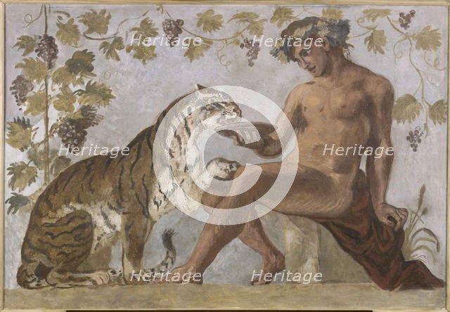 Bacchus with a tiger, 1834. Creator: Delacroix, Eugène (1798-1863).