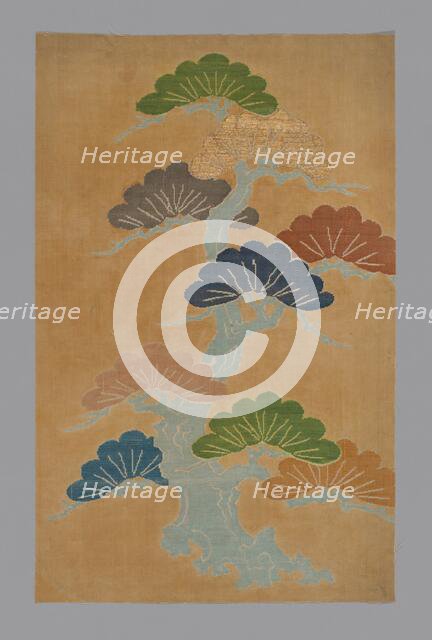 Fragment (From a Noh Costume), Japan, Edo period (1615-1868), 17th century. Creator: Unknown.