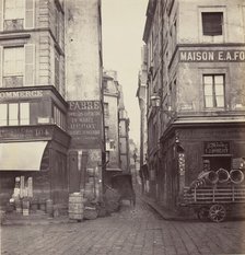 Rue Mondétour, de la rue Rambuteau, 1860s-70s. Creator: Charles Marville.