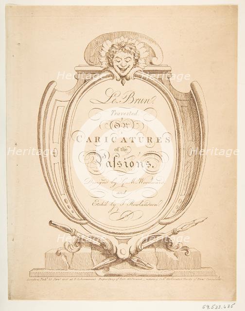 Le Brun Travested, or Caricatures of the Passions, January-February 1800. Creator: Thomas Rowlandson.