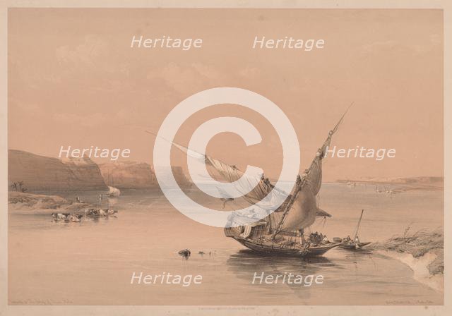 Egypt and Nubia: Volume II - No. 6, Approach to the Fortress of Ibrim, Nubia, 1838. Creator: Louis Haghe (British, 1806-1885).