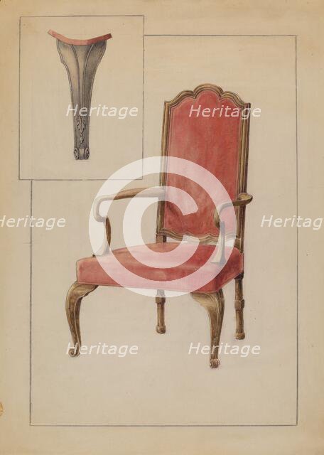 Armchair, c. 1936. Creator: Simon Weiss.