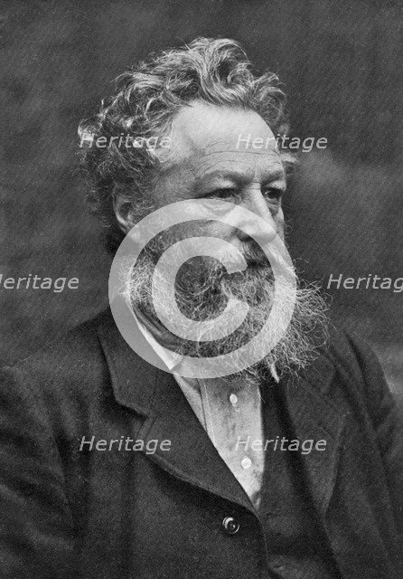 William Morris, English artist, writer, socialist activist and pioneer of eco-socialism, (1911). Creator: Emery Walker.