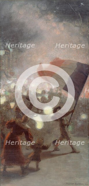 Esquisses pour la galerie Lobau (Hôtel de Ville), 1895. Creator: Hippolyte Dominique Berteaux.